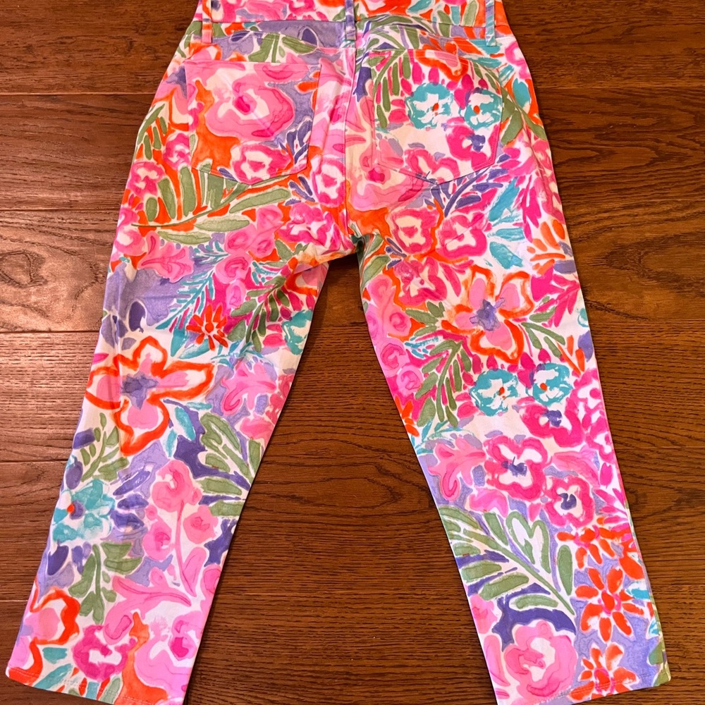 Ralph Lauren Pink and‎ Orange Floral Pants - Picture 2 of 5
